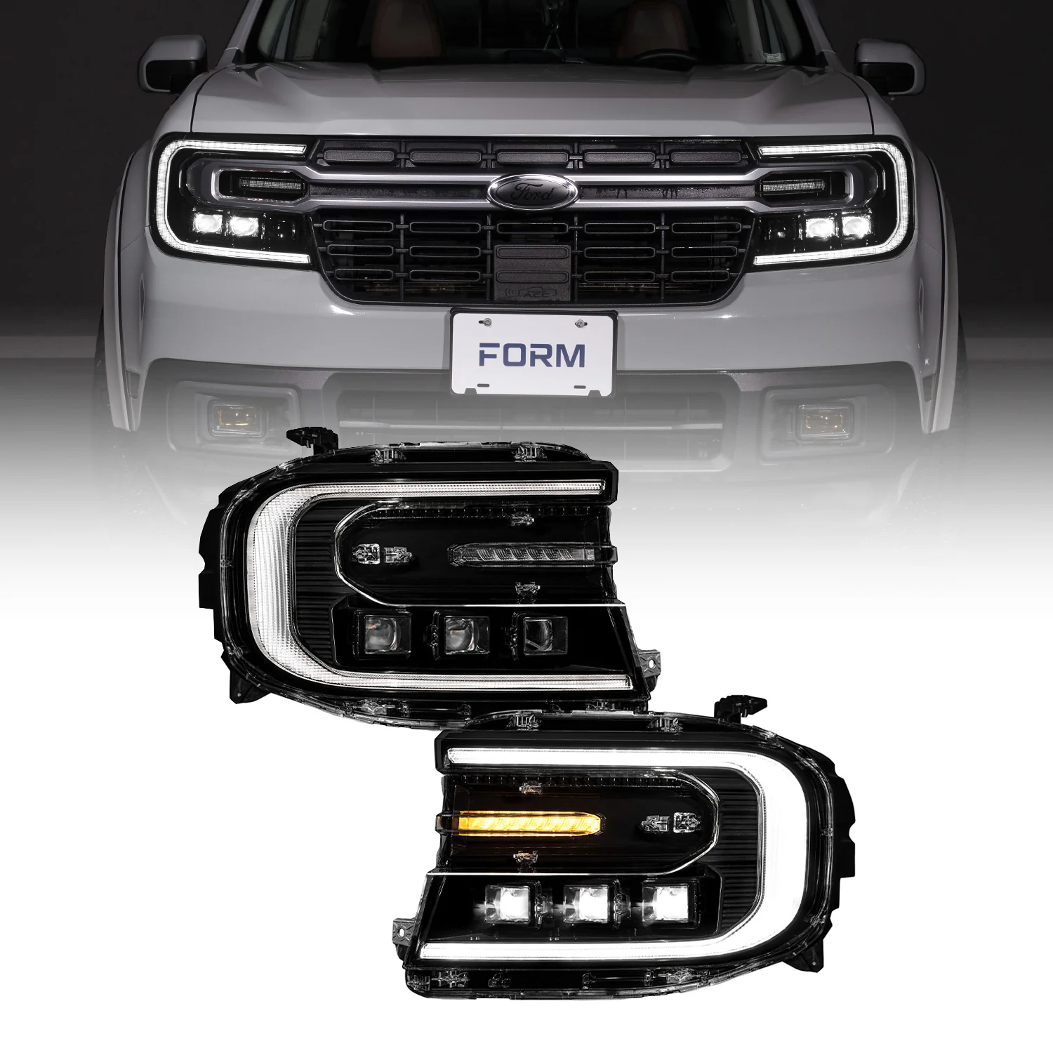 2022-2024 Ford Maverick Sequential LED Projector Headlights (pair) - Image 2