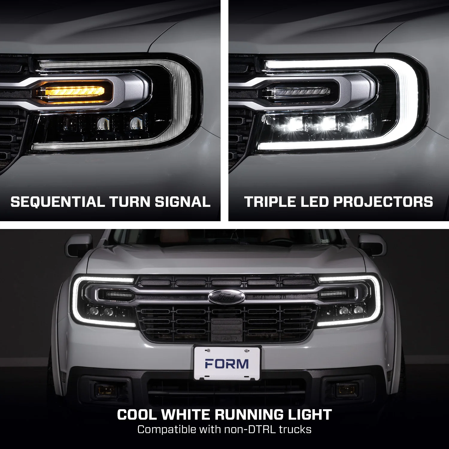 2022-2024 Ford Maverick Sequential LED Projector Headlights (pair) - Image 4