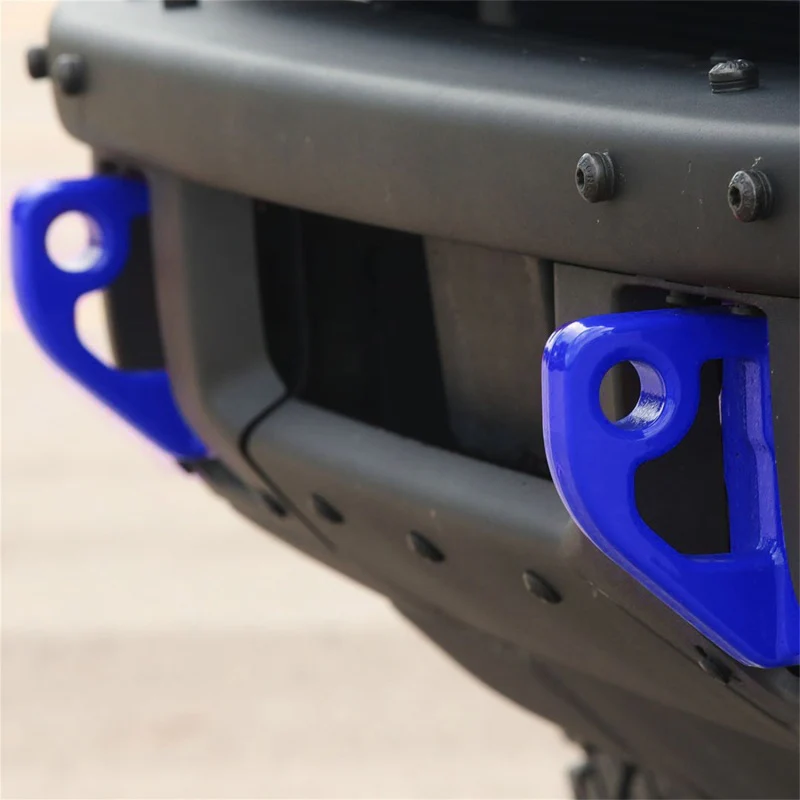 Ford Racing 2021+ Bronco Front Bumper Tow Hooks - Blue (Pair) - Image 2