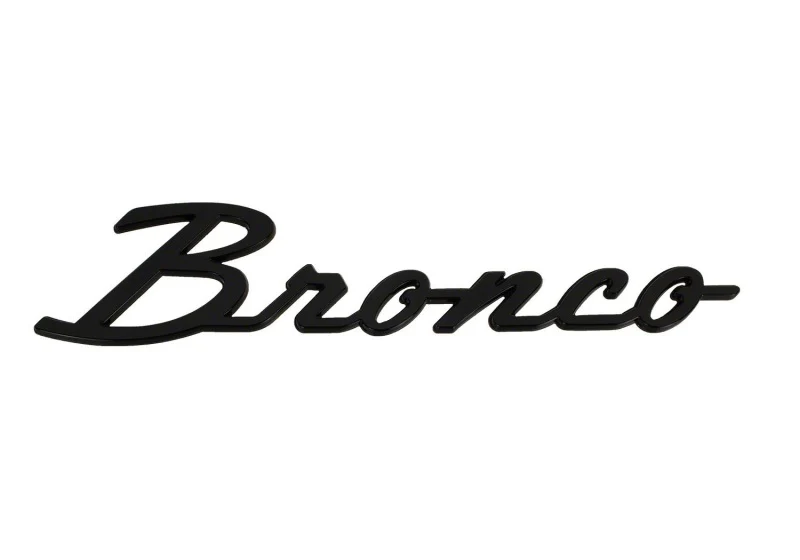 Ford Racing 21-24 Bronco Classic Script Fender Badge Kit - Gloss Black - Image 7