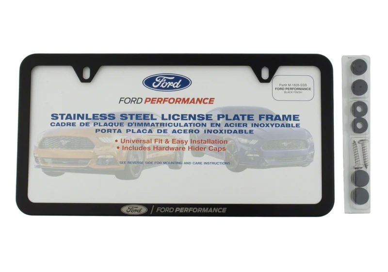 Ford Racing Ford Performance Slim License Plate Frame - Black Stainless Steel - Image 7