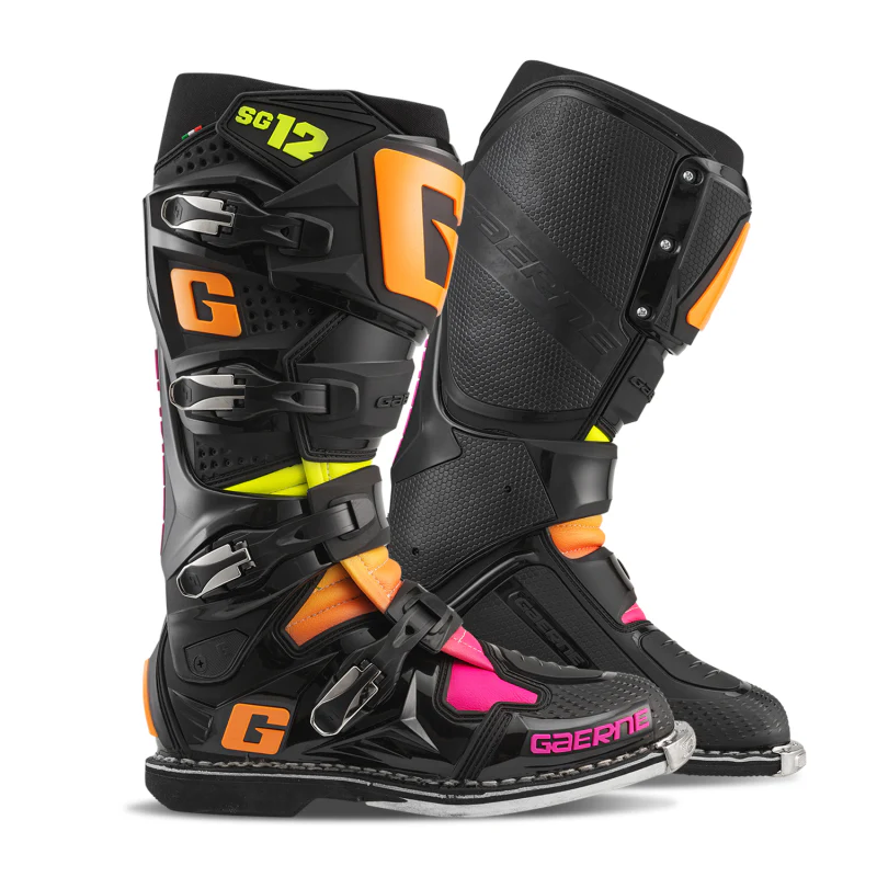 Gaerne SG12 Limited Edition Boot Black/Orange/Pink - Size 10 - Image 2