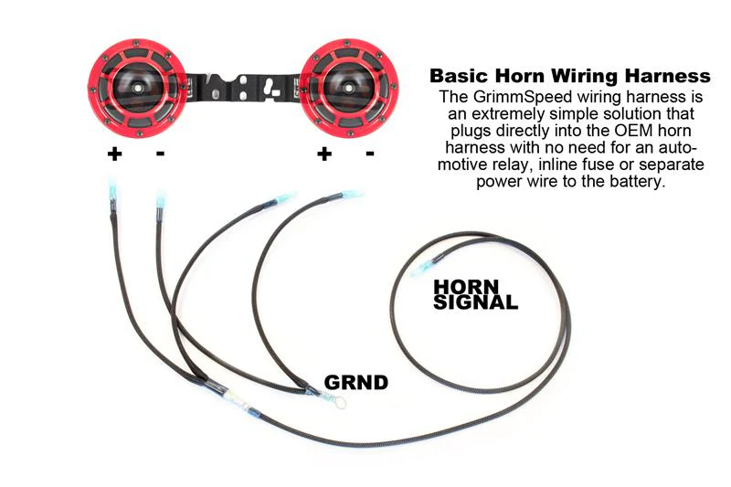 GrimmSpeed 02-14 Subaru WRX/STI Hella Horn Wiring Harness - Image 4
