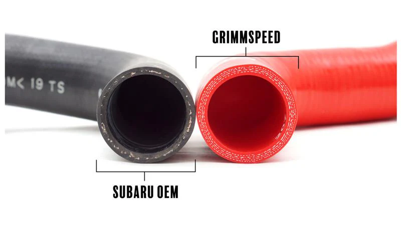 GrimmSpeed 15-17 Subaru WRX / 14-17 Subaru Forester XT Radiator Hose Kit - Black - Image 2