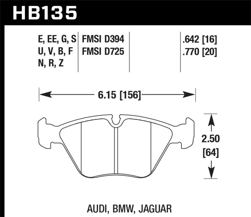 Hawk 95-02 BMW M3 HT-10 Race Front Brake Pads - Image 2