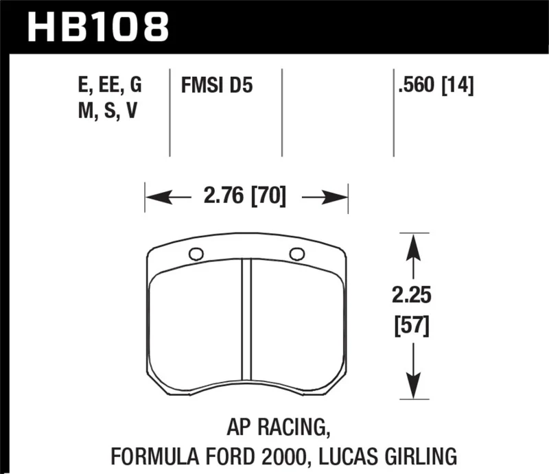 Hawk AP Racing 14mm Blue 9012 Race Brake Pads - Image 5
