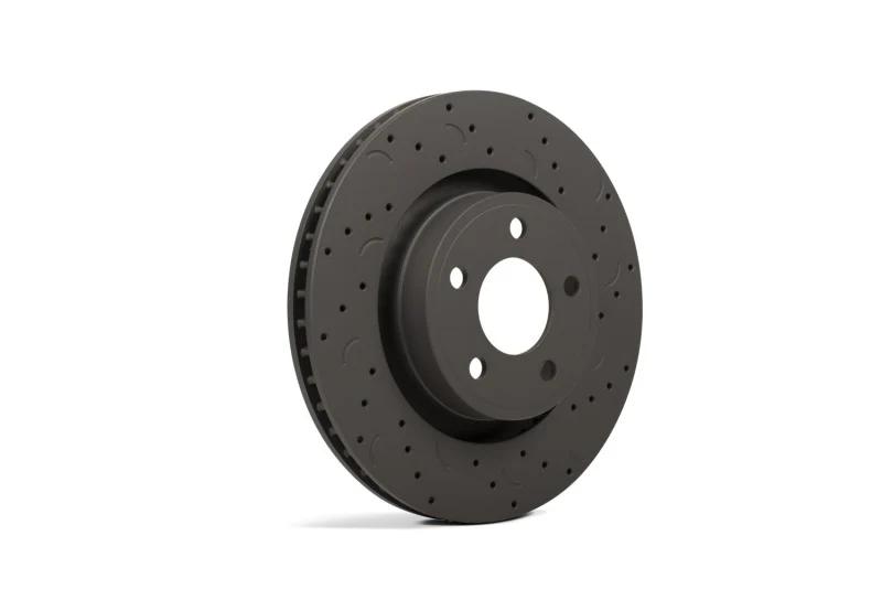 Hawk Talon 2007 Audi Q7 Iron Disc Drilled and Slotted Rear Brake Rotor Set - Image 3