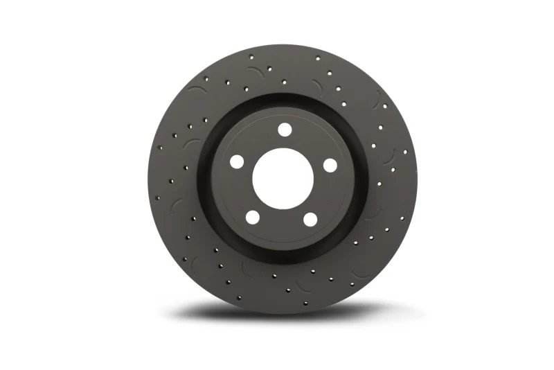 Hawk Talon 2007 Audi Q7 Iron Disc Drilled and Slotted Rear Brake Rotor Set - Image 5