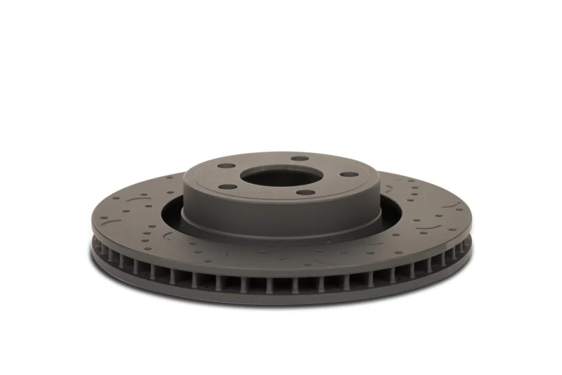 Hawk Talon 2007 Audi Q7 Iron Disc Drilled and Slotted Rear Brake Rotor Set - Image 6
