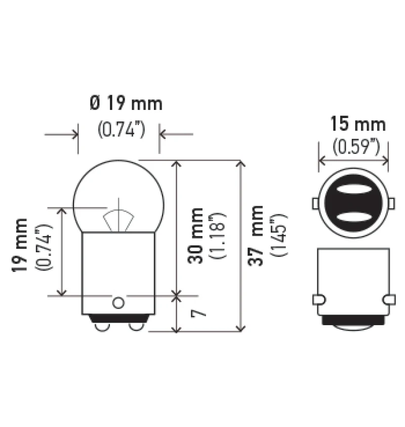 Hella Bulb 90 12V 8W BA15d G6 - Image 9