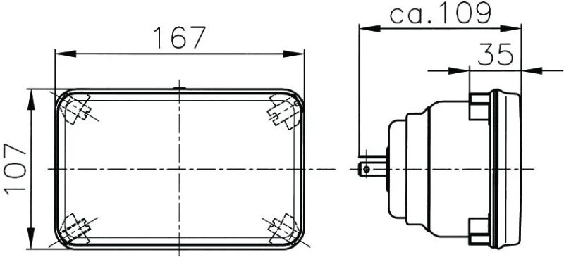 Hella Module 164 x 103mm H4 12V ECE Universal Lamp - Image 5