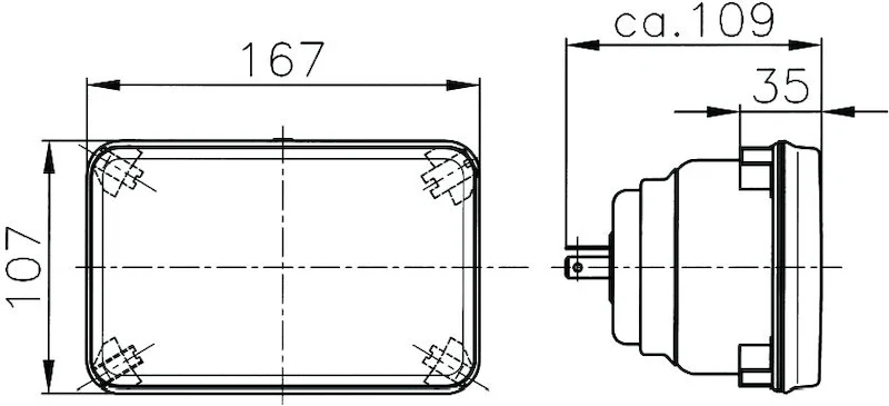 Hella Module 164 x 103mm H4 12V ECE Universal Lamp - Image 6