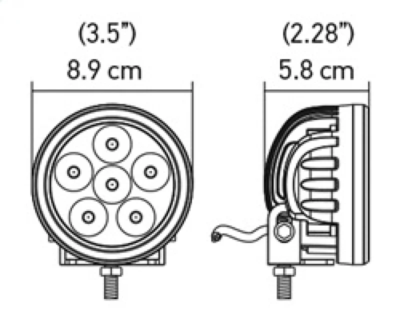 Hella Value Fit 90mm 6 LED Light - PED Off Road Spot Light - Image 9