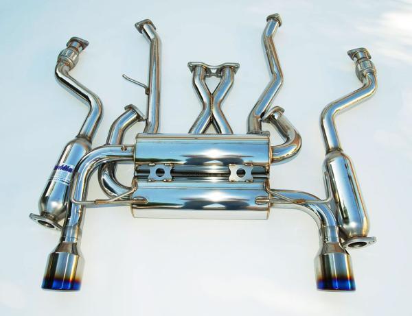 Invidia 03-05 Infiniti FX35/45 Gemini Rolled Titanium Tip Cat-back Exhaust - Image 3