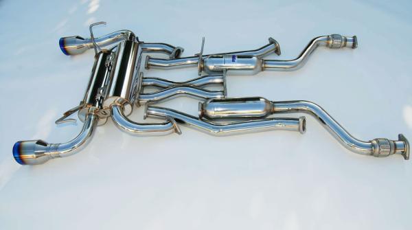 Invidia 03-08 Infiniti G35 Coupe Gemini Rolled Titanium Tip Cat-back Exhaust - Image 5