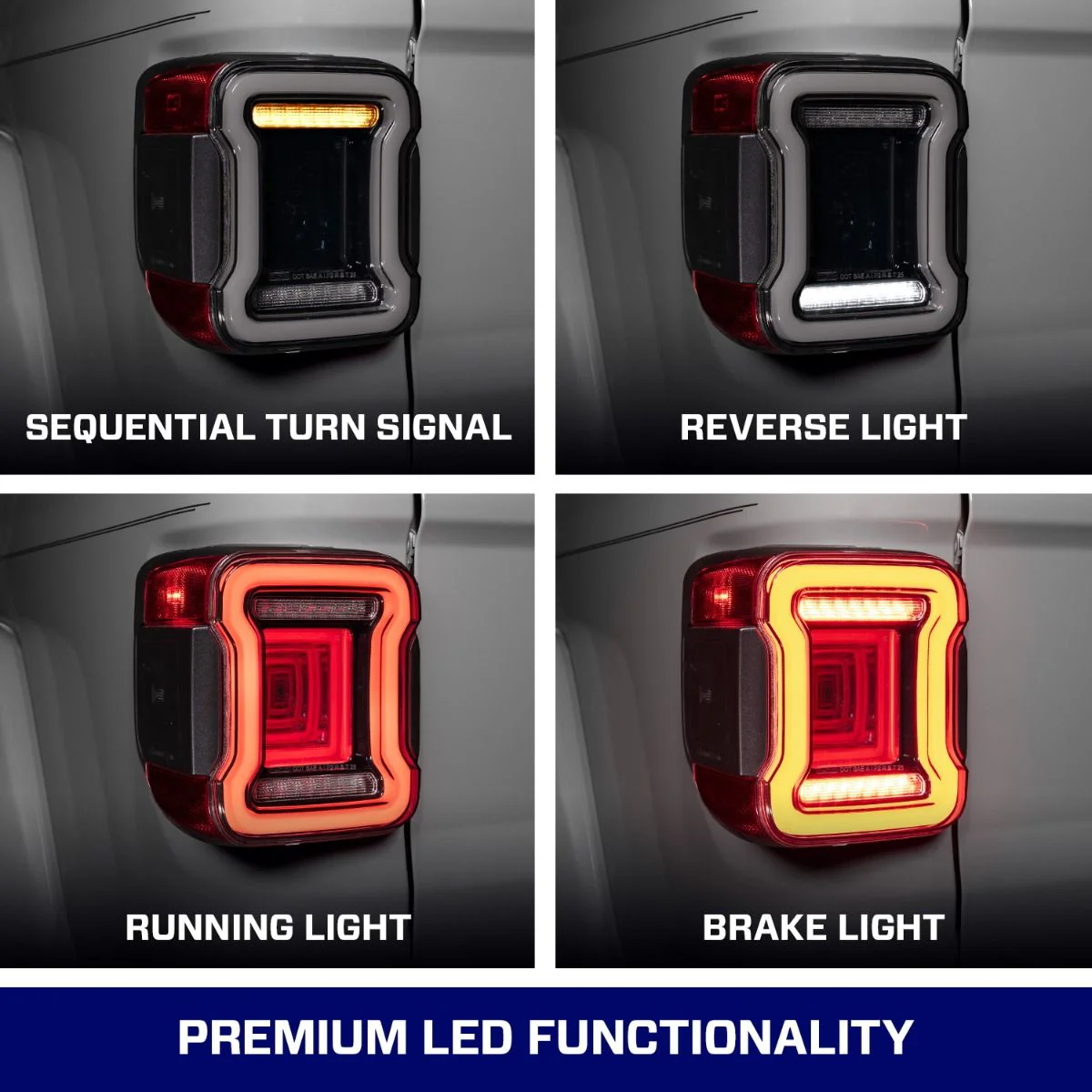 2020-2026 Jeep Gladiator LED Tail Lights  Red (pair) - Image 5