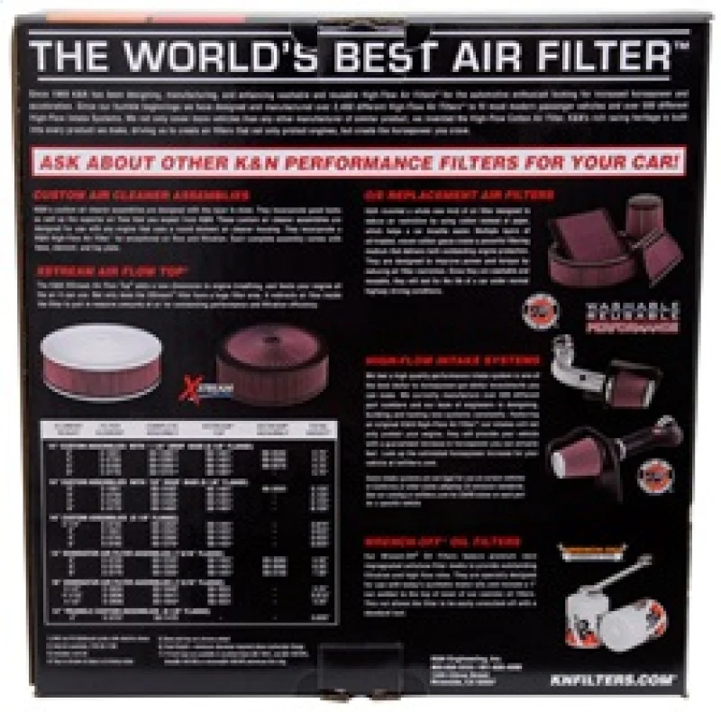 K&N Custom Air Filter 14in OD / 12in ID / 6in Height - Image 8