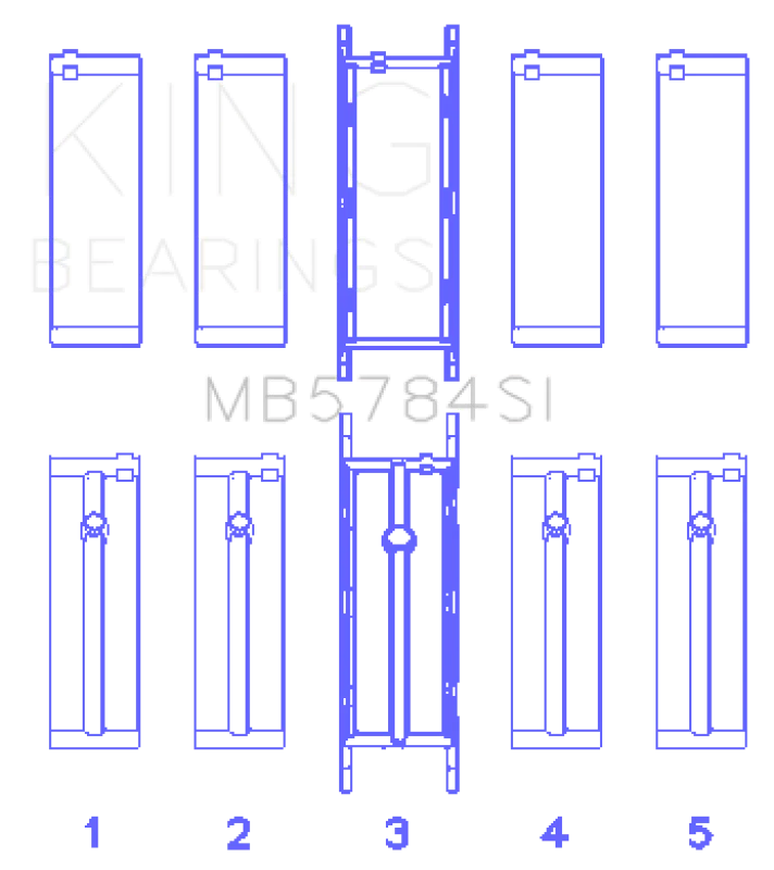 King Engine Bearings 13-15 BMW 320i Main Bearing Set - Image 2