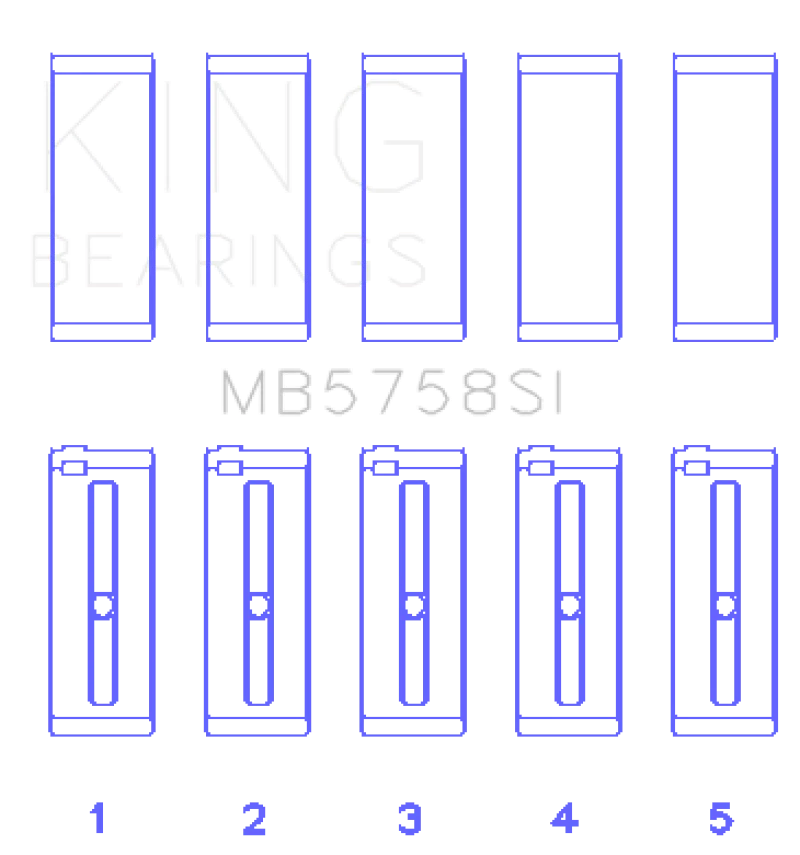King Engine Bearings 2007 Mini Cooper Main Bearing Set - Size STD - Image 2