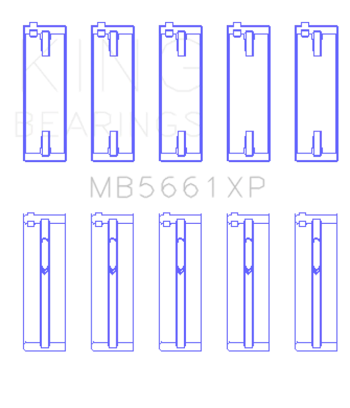 King Audi/Volkswagen ADZ/AWT/APK/BHP/BPY/AKS 1.6/1.8/2.0L Crankshaft Main Bearing Set - Image 2