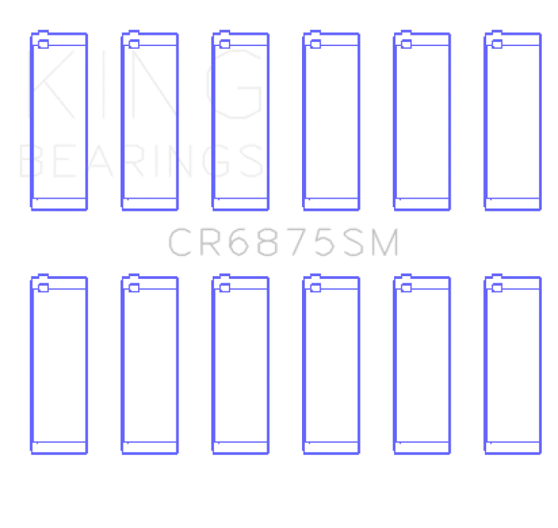 King Engine Bearings BMW N52 B25/B30 & N53 B25/B30 3.0L Connecting Rod Bearing Set - Size STD - Image 2