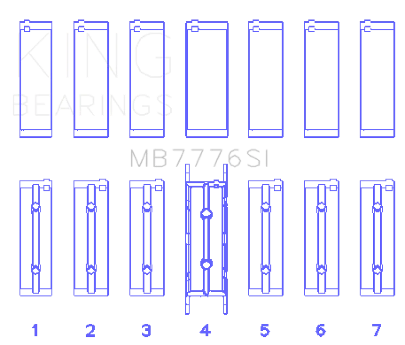 King Engine Bearings BMW N55B30A/N53B30A/N52B30A Main Bearing Set - Size STD - Image 2