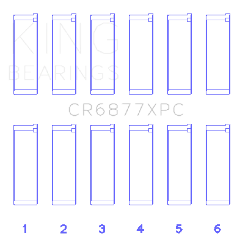 King Engine Bearings BMW S54B32 3.2L Coated Performance Rod Bearing Set - Image 2