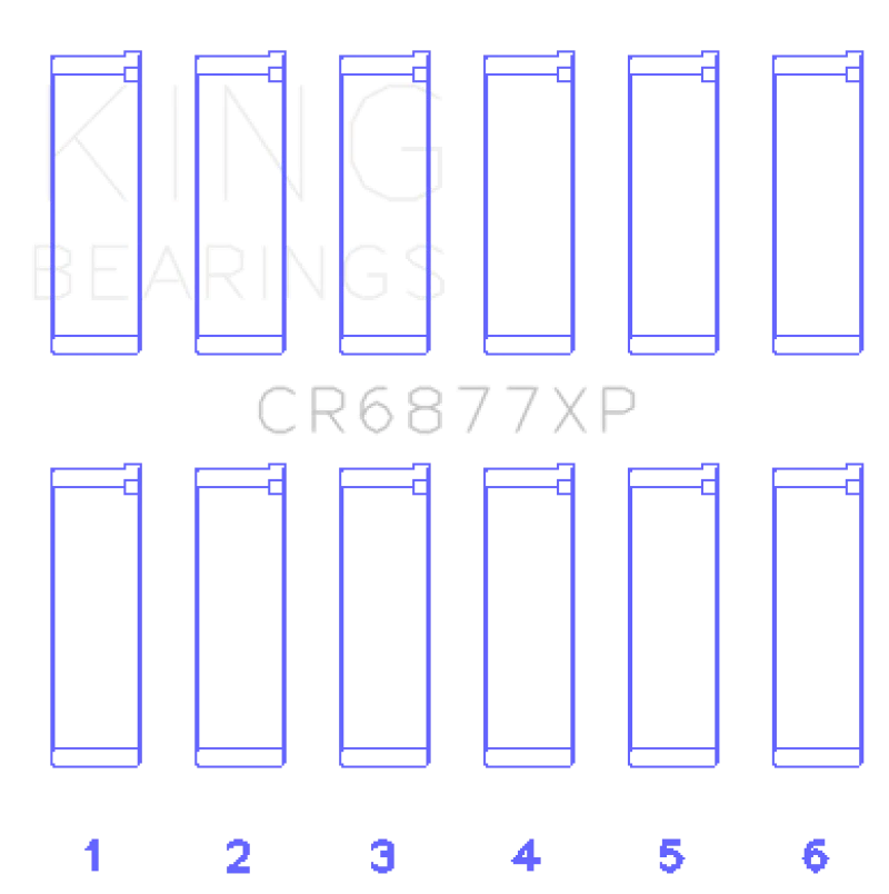 King Engine Bearings BMW S54B32 3.2L Performance Rod Bearing Set - Size STD - Image 2
