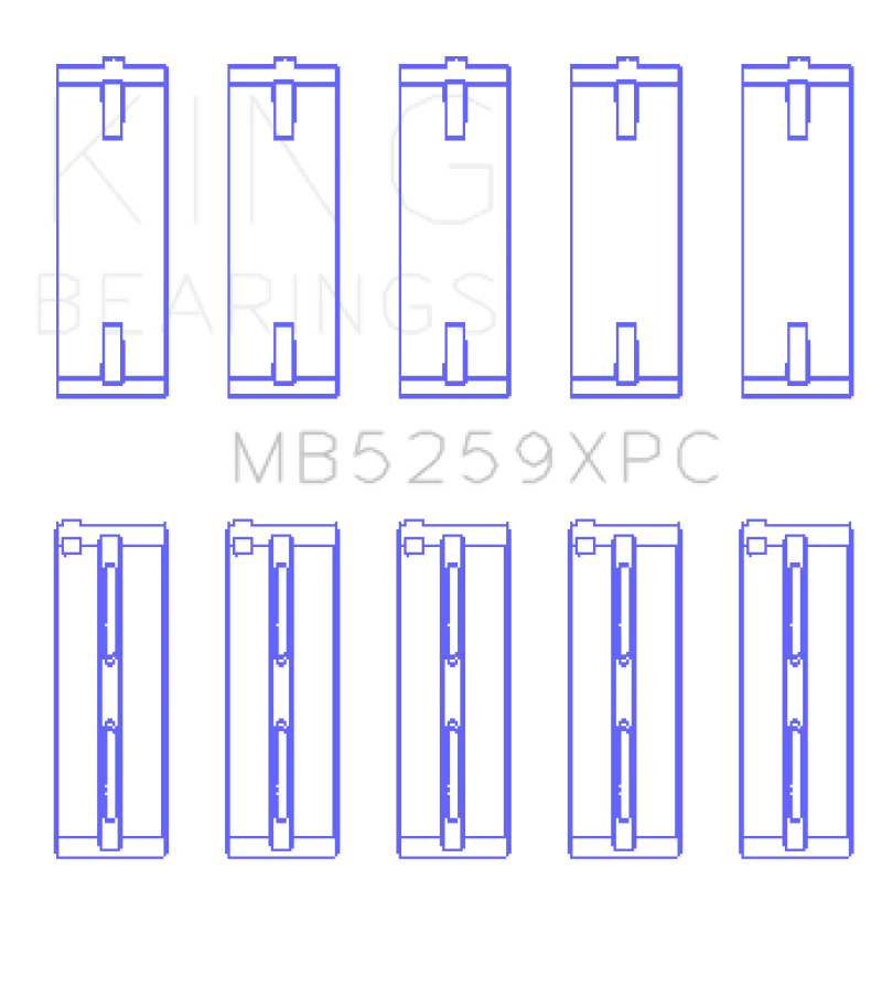 King Honda A-Series/B-Series/K-Series pMaxKote Performance Main Bearing Set - Size STD