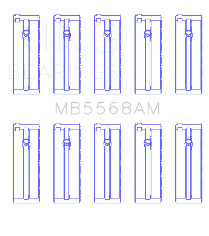 King Engine Bearings Honda D16A/Y/Z H22A4 F23A Crankshaft Main Bearing Set - Size STD