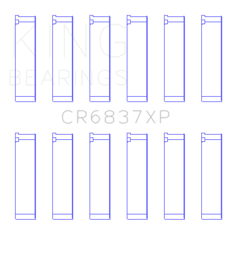King Engine Bearings Honda J30/J35 Connecting Rod Bearing Set (Set of 6)