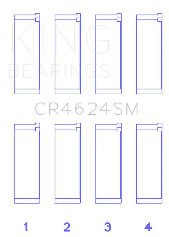 King Engine Bearings Hyundai G4KE / G4KC (Size +075) Rod Bearings (Set of 4) - Image 2