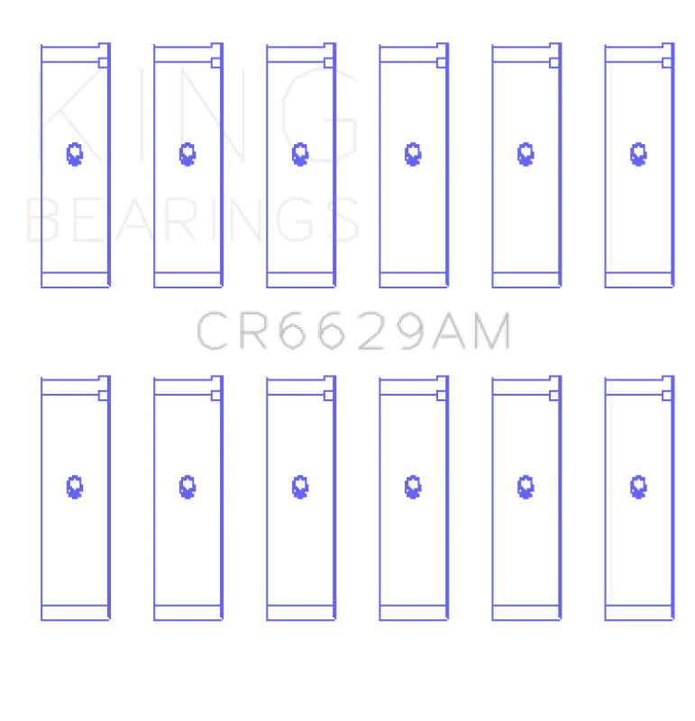 King Engine Bearings Mitsubishi 181CI 3.0L 6G72 V6/152CI 2.5L 6G73 V6 Rod Bearing Set - Size STD - Image 2