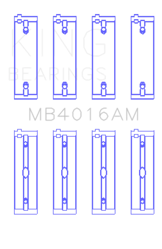 King Engine Bearings Mitsubishi 181CI 3.0L 6G72 V6 Main Bearing Set - Size STD - Image 2
