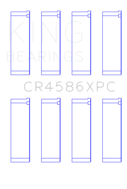 King Engine Bearings Mitsubishi 4B11T Performance Coated Rod Bearing Set - Size STD - Image 2