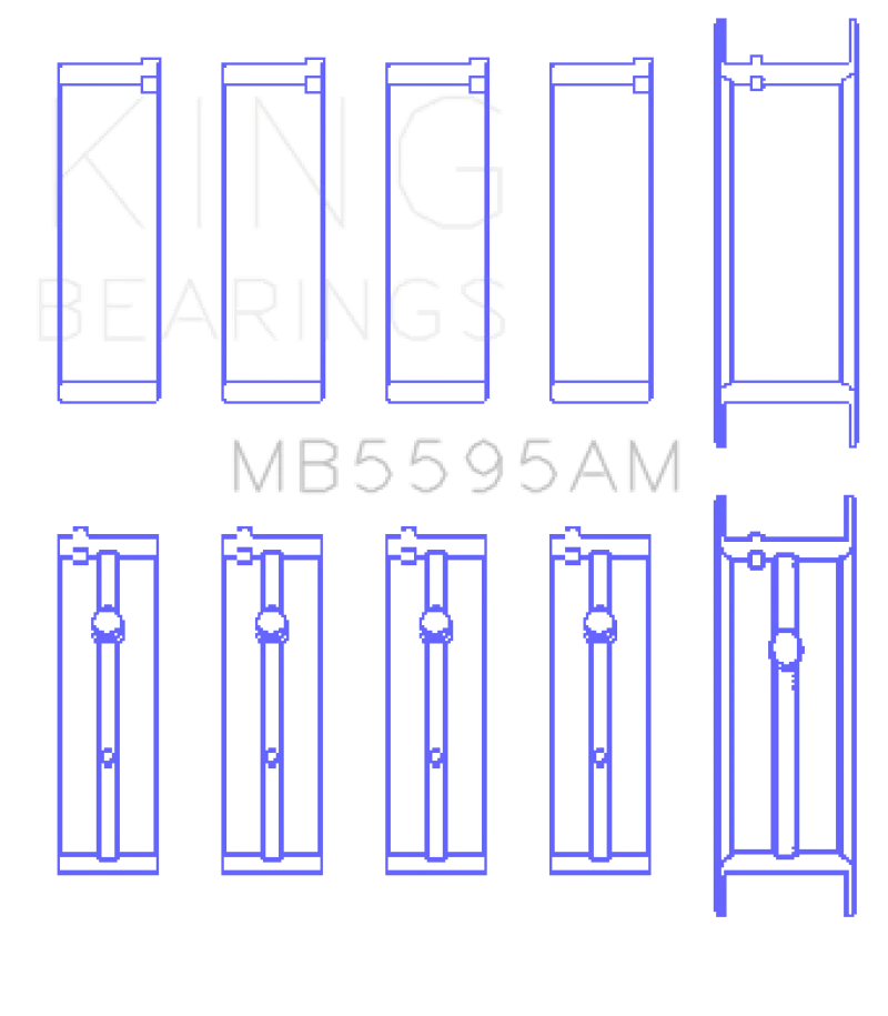 King Engine Bearings Nissan KA-24E Main Bearing Set - Size STD - Image 2