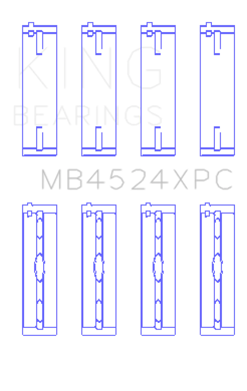 King Engine Bearings Nissan VR38DETT pMaxKote Performance Main Bearing Set - Size STD