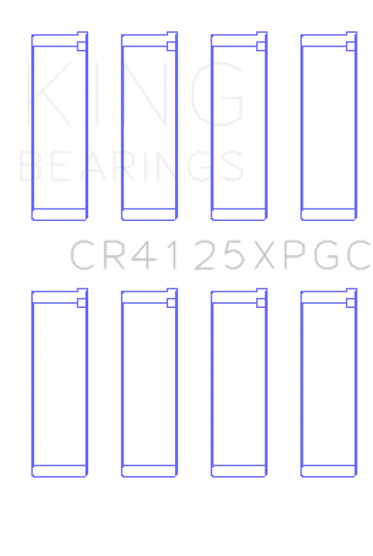 King Subaru EJ20/EJ22/EJ25 (Suites 52mm Journal Size) Tri-Metal Coated Rod Bearing Set - Size STD
