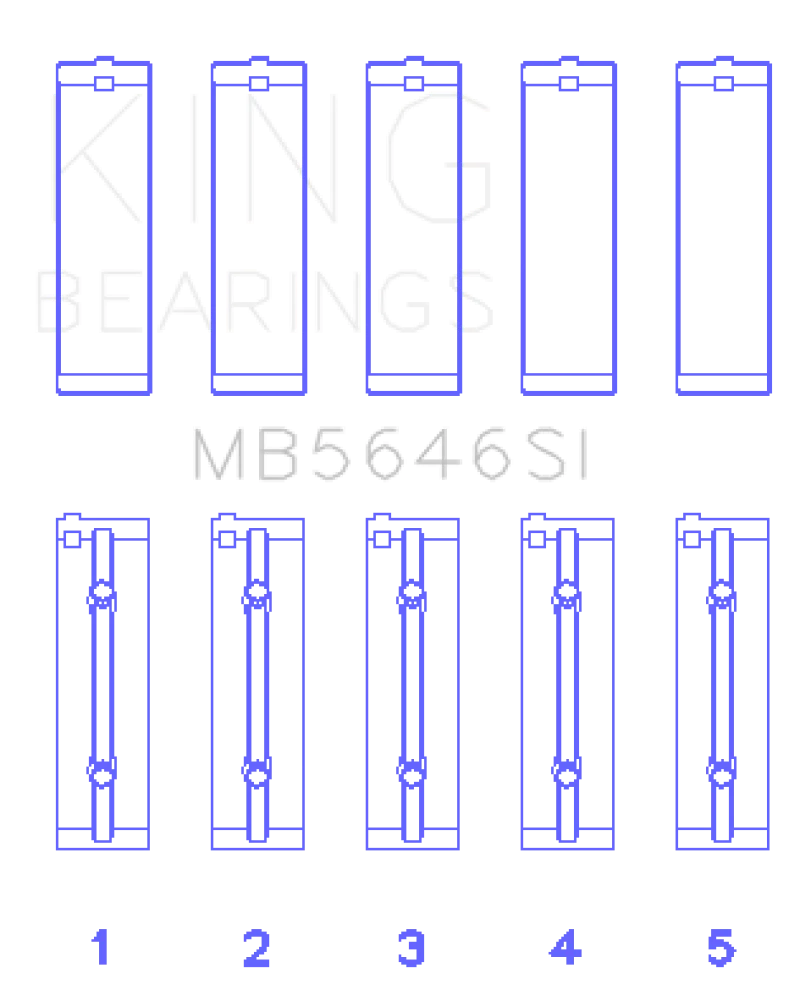 King Engine Bearings Toyota 1AZFE/2AZFE Main Bearing Set
