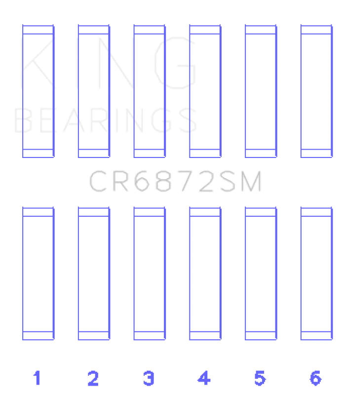 King Engine Bearings Toyota 1GR-FE Connecting Rod Bearing Set - Size +.25mm - Image 2
