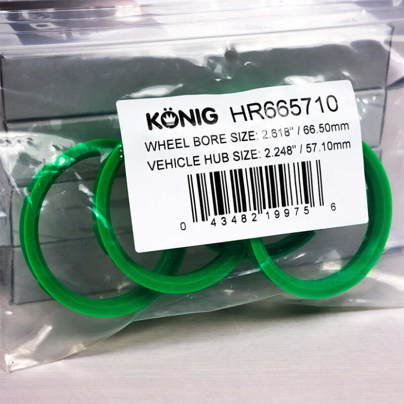 Konig Hub Ring Set (4pcs) - 66.5mm O.D. / 57.1mm I.D. - Image 2