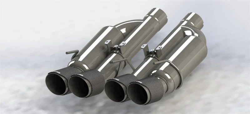 Kooks 09-13 Chevrolet Corvette Z06/ZR1 3in. Valved Axle-Back Exhaust w/ SS Tips - Image 2