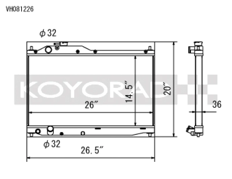 Koyo 00-09 Honda S2000 2.0/2.2L (MT) Radiator