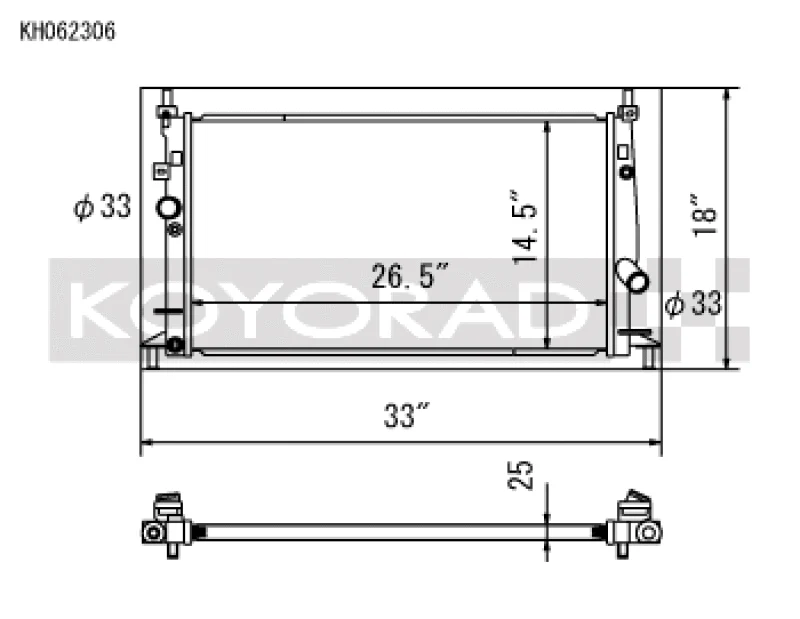 Koyo 10-14 Mazda Mazda3/Mazdaspeed3 2.3L/2.5L I4 Radiator