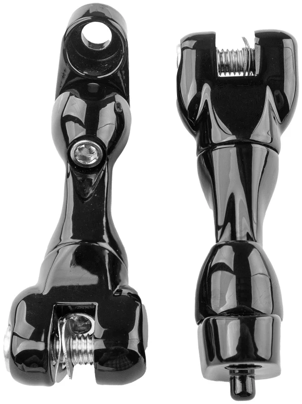 Kuryakyn Adjustable Passenger Peg Mounts for Harley-Davidson Gloss Black - Image 2