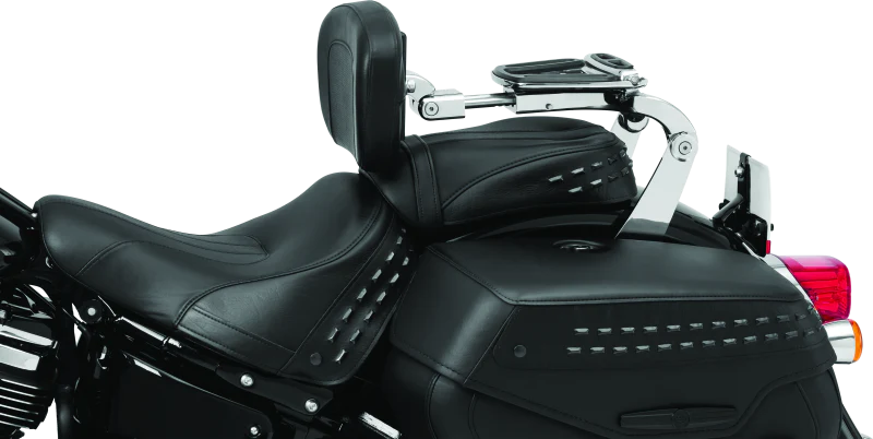 Kuryakyn Fixed Mounts Multi-Purpose Driver & Passenger Backrest 18-Up Softail - Chrome - Image 2