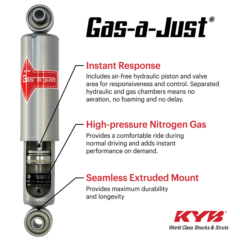 KYB Shocks & Struts Gas-A-Just Front & Rear FORD MOTORHOME CHASSIS 1957-76 TOYOTA 4-Runner 1984-89 T - Image 5