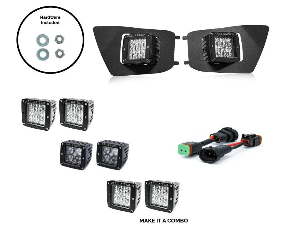 LED Fog Light Pod Replacements Brackets Kit For 2012-2015 Toyota Tacoma - Image 2