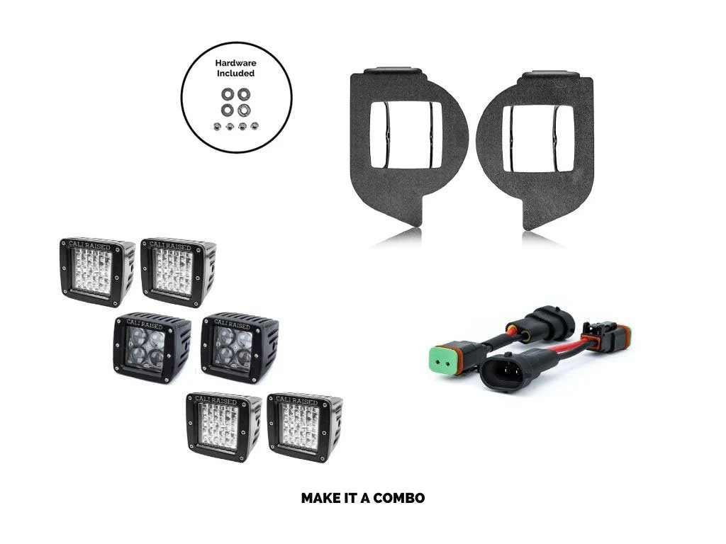 LED Fog Light Pod Replacements Brackets Kit For 2014-2024 Toyota 4Runner - Image 3