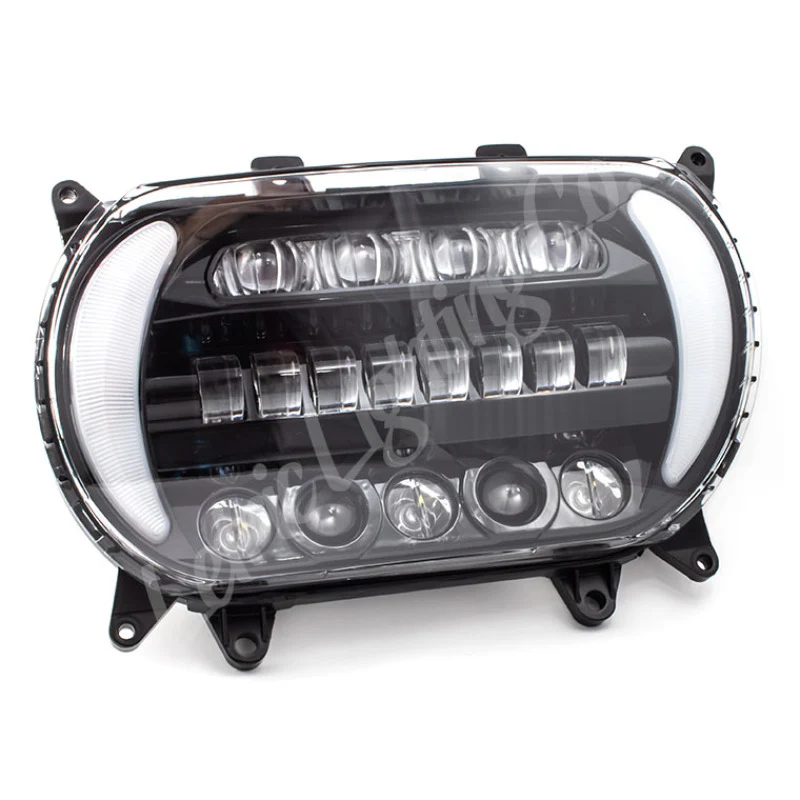 Letric Lighting 2015+ Early Road Glide LED Black/Chrome Headlight with Turn Signals - Image 2